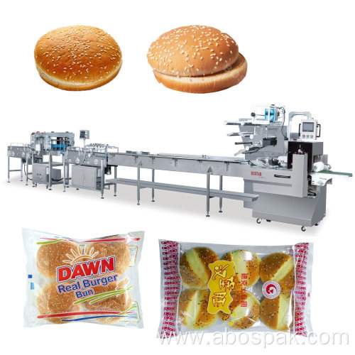 Automatic Food Packaging Machine for Hamburger Buns Bread